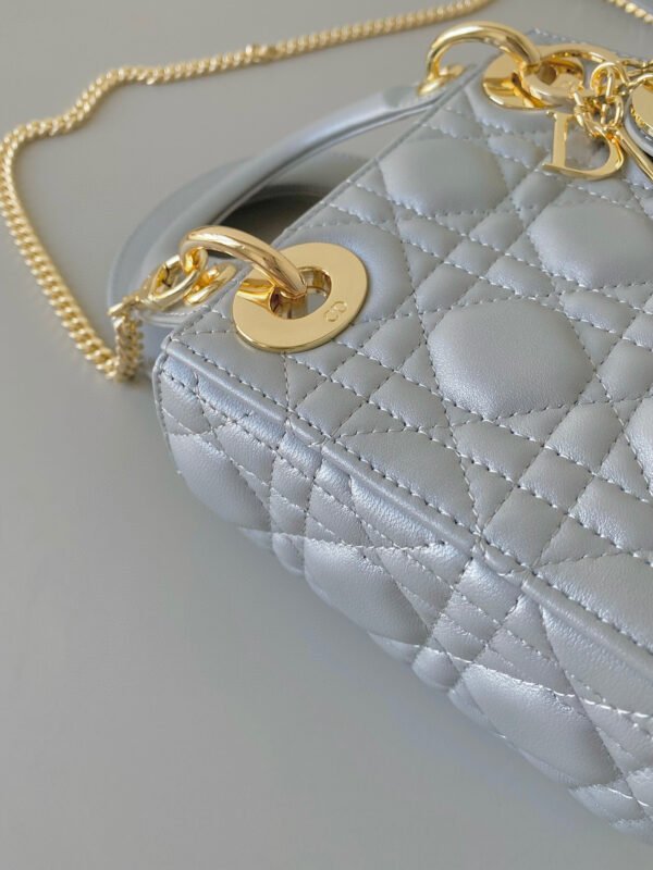 Mini Lady Dior Bag Pearlescent Lambskin