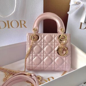 Mini Lady Dior Bag Pearlescent Lambskin