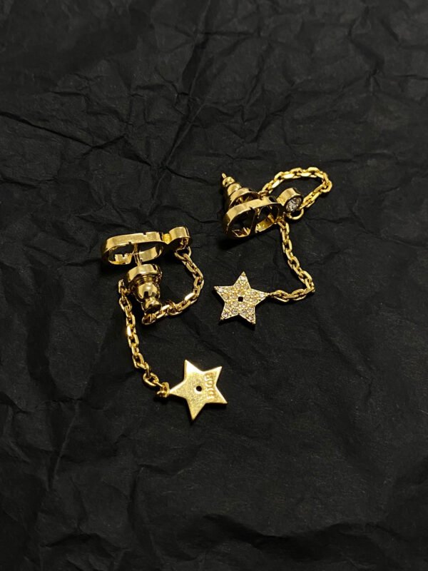 DIOR NEW CD Star pendant earrings