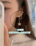 DIOR NEW CD Star pendant earrings